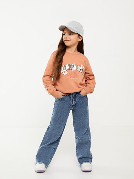 Basic Geni? Pa?a K?z ?ocuk Pantolon - Waikiki фото 2