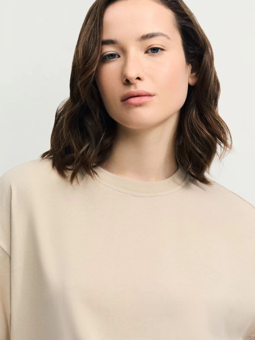 Базовая футболка оверсайз из хлопка / Zarina