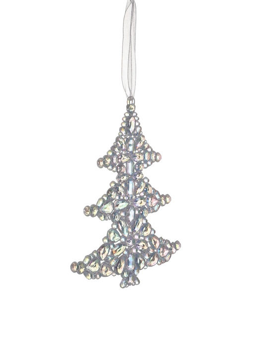 Цена за 2 шт. Ёлочная игрушка Зимнее волшебство. Ёлочка капелька, 1312 см, прозрачный перелив  фото 8