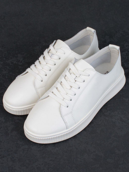 05-PDXL33-4 BEIGE Кроссовки женские (натуральная кожа) - Фабричный китай фото 5