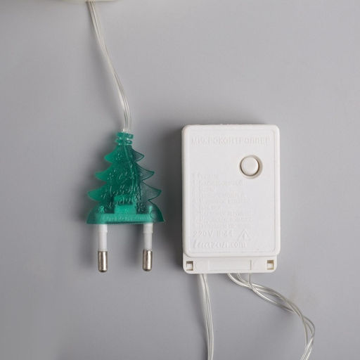 Гирлянда Нить 5 м с насадками Шарики цветные, IP20, прозрачная нить, 30 LED, свечение мульти, 8 режимов, 220 В - Luazon lighting фото 6