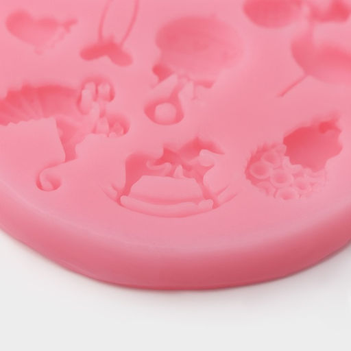 Молд Доляна Для новорождённого, силикон, d=7.5 см, розовый  фото 3