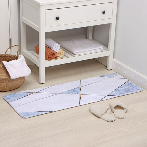 Коврик для ванной и туалета Доляна Мрамор, 45?120 см фото 2