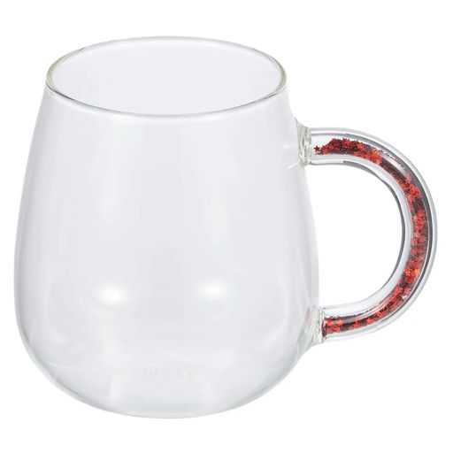 52753 GIPFEL Кружка CHRISTMAS STAR 450 мл, с декоративным наполнителем. Материал: боросиликатное стекло, ПЭТ. Цвет наполнителя: красный