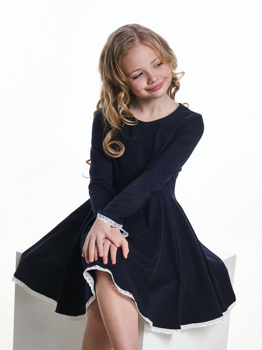 Платье для девочки в школу синее 22-7790 синий - Mini maxi фото 3