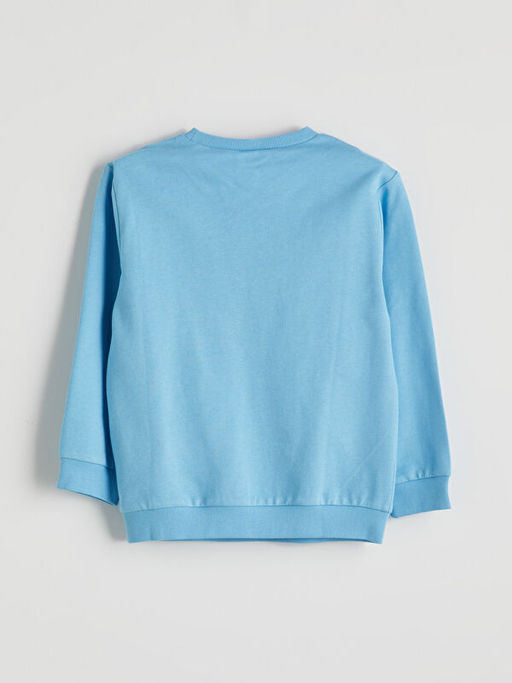 Bisiklet Yaka Sonic Bask?l? Erkek ?ocuk Sweatshirt