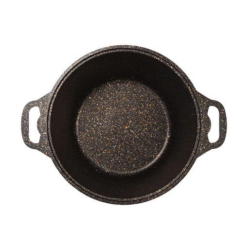 ЛА_АП_GRANIT ULTRA (black-gold) Кастрюля 8,0л со стекл крышкой , арт. кгбг82а