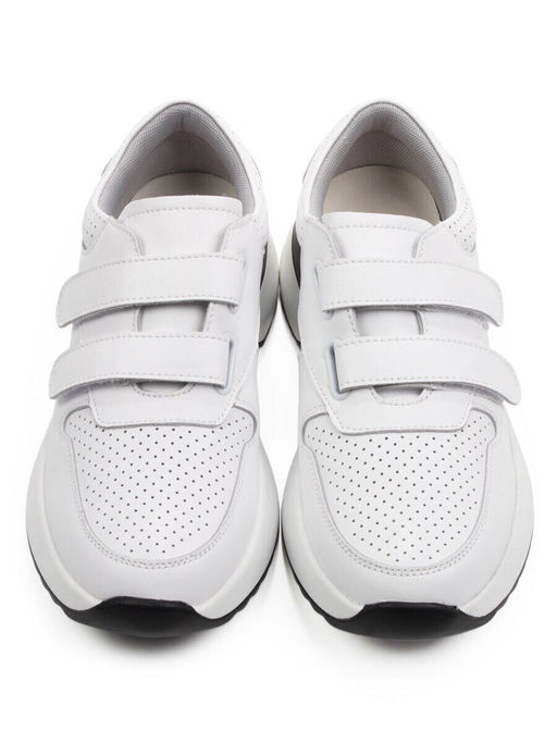 03-YG452-1 WHITE Кроссовки женские (натуральная кожа)