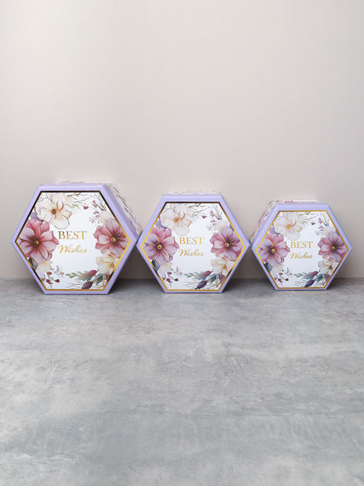 Коробка подарочная 3 штуки / 1162 /уп 24/13.7*15.7*7/15.7*18*8/17.5*20*9cm - ГалеонТрейд фото 3