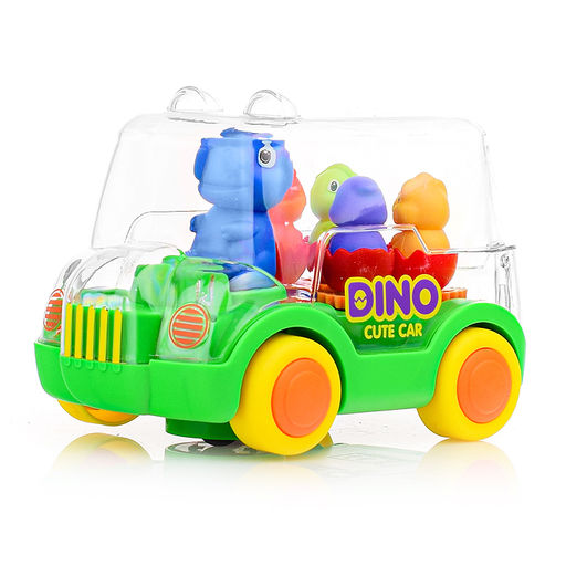 Машина с динозавриками, на батарейках. в коробке