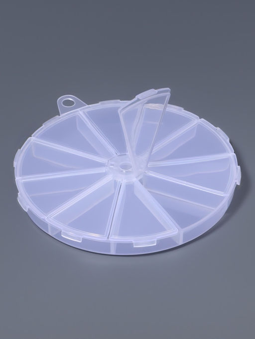 Органайзер для хранения мелочей, 10 ячеек, d=12.8×1.5 см, прозрачный