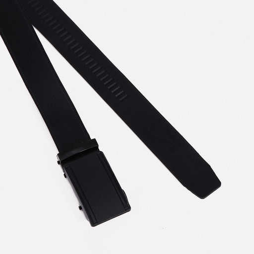 Ремень мужской, ширина 3,5 см, автомат, пряжка тёмный металл, цвет чёрный - Simaland фото 2