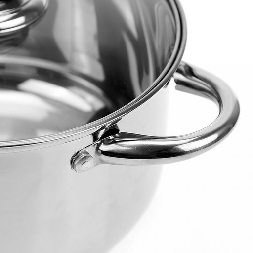 Кастрюля из нержавеющей стали Greta 1,7л, д13,5см, h9,6см, s0,4см, стеклянная крышка, Appetite (Китай) - Домашняя мода фото 7