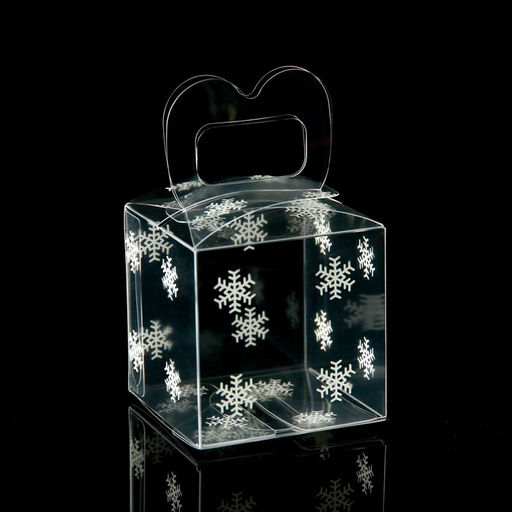 Цена за 5 шт. Складная коробка из PVC 5 x 5 x 5 см Снежинки - UPAK LAND фото 4