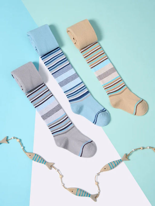 (Omsa) Collant 11P11-1 в полоску grigio chiaro