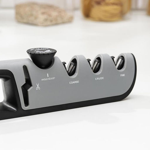 Точилка Hi-tech, 4 в 1, с регулятором угла заточки, серая