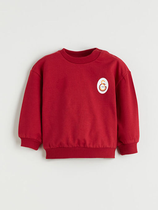 Bisiklet Yaka Galatasaray Bask?l? Erkek Bebek Sweatshirt ve E?ofman Alt 2li Tak?m