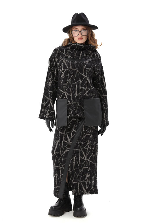 Юбка NIKVA н907-3 черная геометрия