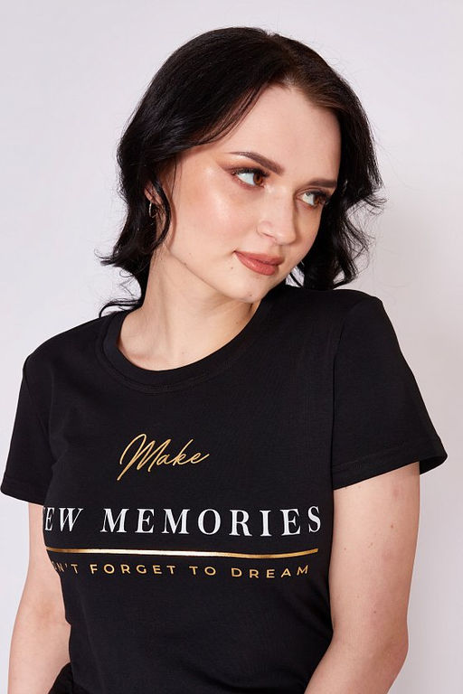 Футболка М323044Па Черный - Елена фото 8