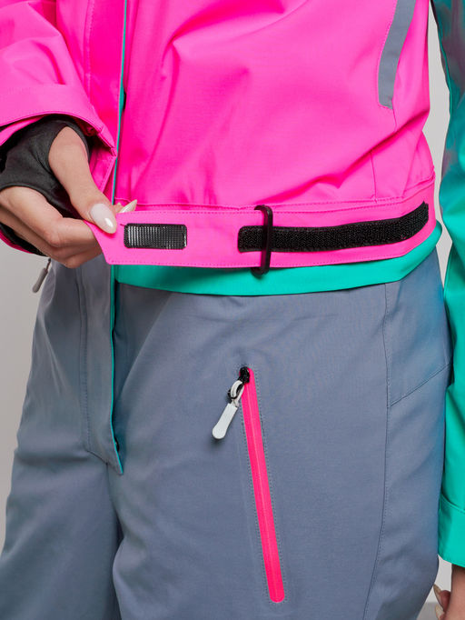 Горнолыжный комбинезон женский зимний зеленого цвета 2327Z - Chunmai фото 11