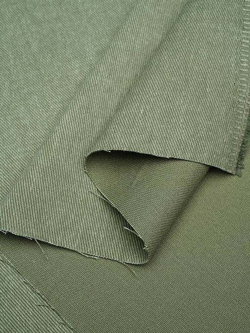 Джинс с ворсом цв.Оливково-серый, ш.1.5м, хлопок-100%, 330гр/м.кв - Купава фото 3