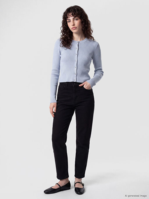 Petite Mom Fit Kad?n Jean Pantolon