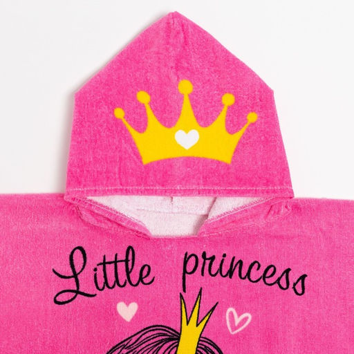 Полотенце-пончо детское махровое Крошка Я Принцесса 60х120см, 100% хлопок, 300гр/м2  фото 8