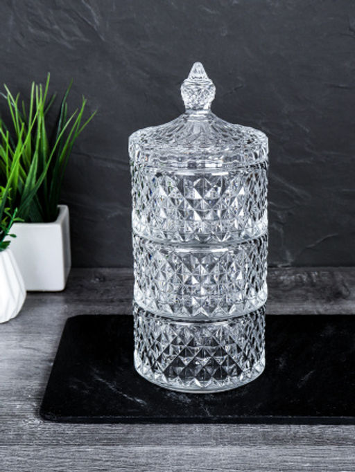 Банка для специй 200 мл 3 яруса / TG040-3 /уп 24/ конфетница - ГалеонТрейд фото 2