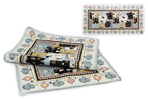 Пэчворк Олени - гобеленовая салфетка 35х70 см - Гобеленглавснаб фото 3