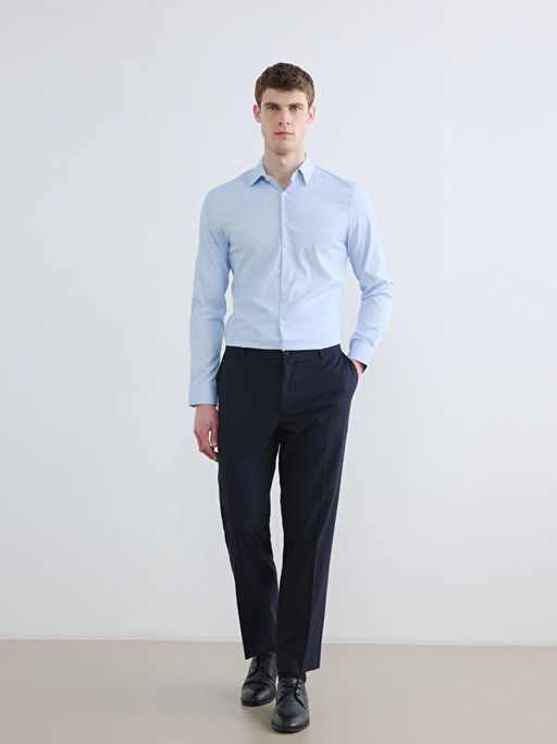 Slim Fit ?izgili Erkek G?mlek