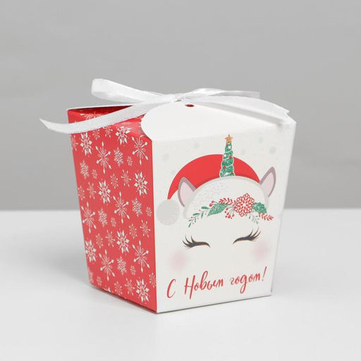 Цена за 5 шт. Бонбоньерка новогодняя Единорожка, 7.5 х 8 х 7.5 см, Новый год - Дарите счастье фото 2