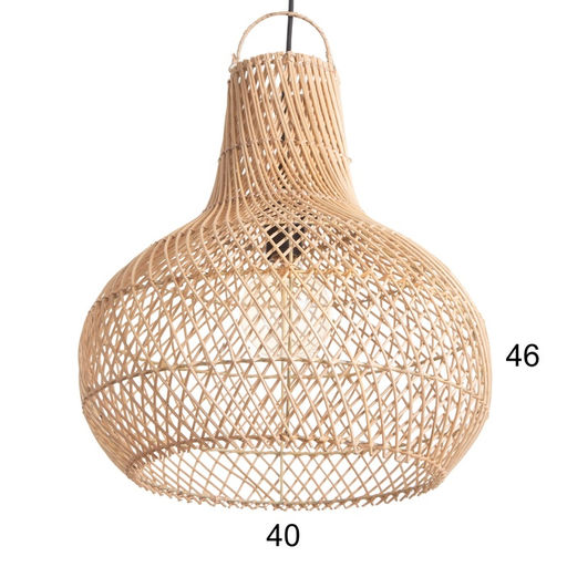 Светильник потолочный из ротанга «Эрик», 1×120 Вт, Е27, 40×40×43 см
