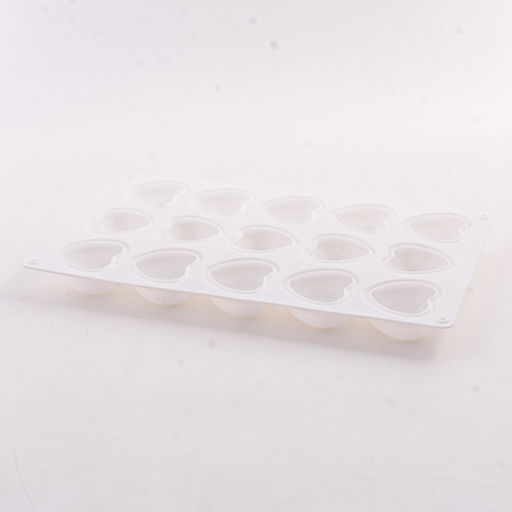 80327-287G Форма Сердце для выпечки кексов, пирожных, конфет, муссов силикон (х120)