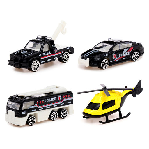 Парковка в рюкзаке Полицейская погоня, 3 машинки, 1 вертолёт - Автоград фото 6