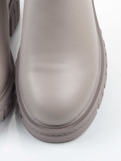 04-PAM370-3Z GRAY/BEIGE Ботинки зимние женские (натуральная кожа, 100% шерсть)