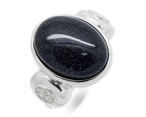 Кольцо из серебра авантюрин, МЦВА169