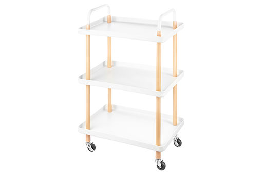 Этажерка - столик сервировочный трехуровневый 53,5*36*85 Белый на колесиках - Elan gallery фото 3