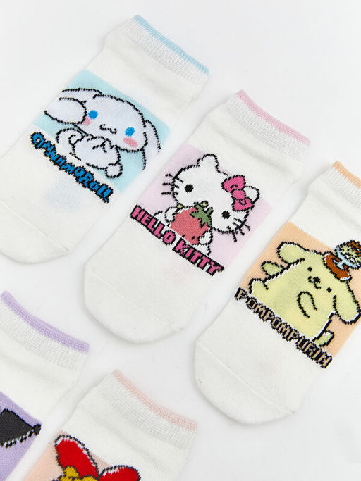 Hello Kitty Desenli K?z ?ocuk Patik ?orap 5li