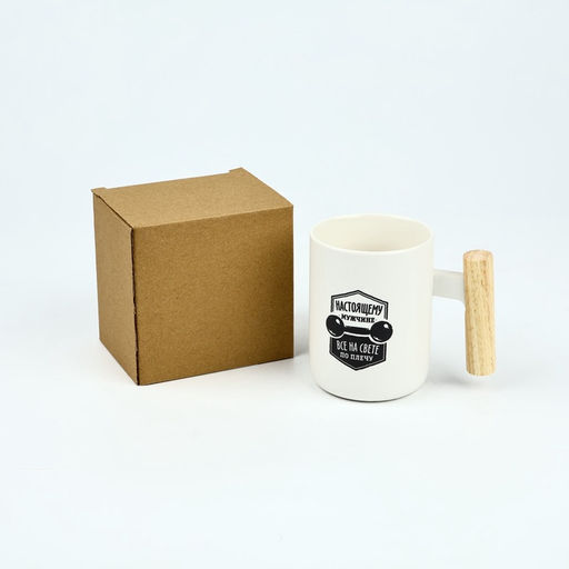 Кружка чайная керамическая Настоящему мужчине, 400 мл