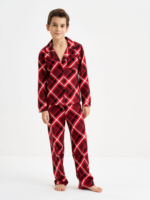 Красная пижама в клетку - Kogankids фото 21