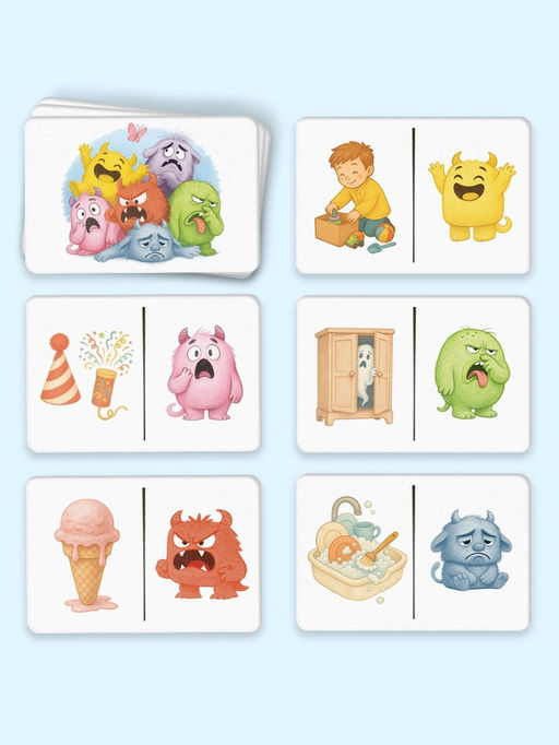 Настольная игра «Домино эмоций», развивающая, 61 карта, 4+