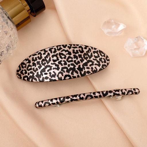Цена за 2 шт. Заколка - автомат для волос «Леопард», набор 2 шт.: 9 см, 9.5 см