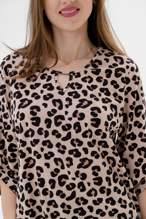 Туника женская из кулирки Полина леопард - Амадэль фото 7