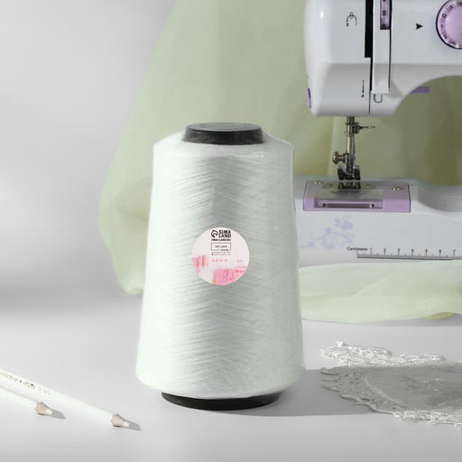 Нитки для оверлока 150D/1, 32910 м, текстурированные, некручёные, белые