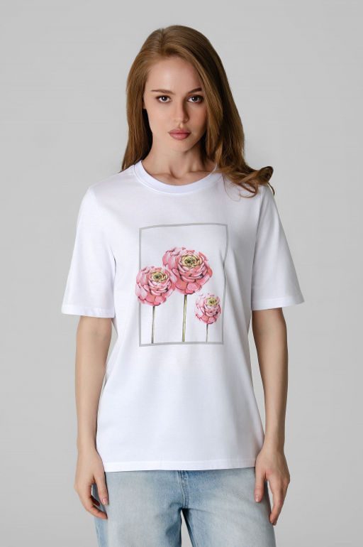 Арт. 31161 Футболка женская 44-50 (4 шт) Цвет:белый - Калинка фото 5