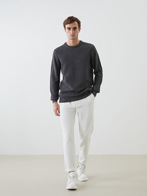 Bisiklet Yaka Erkek Triko Kazak