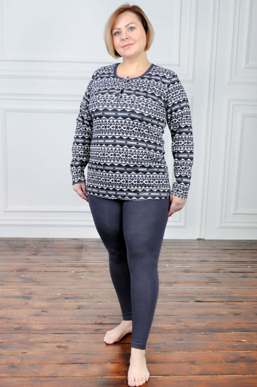 Арт. 4518 Пижама с лосинами 48-58 - Калинка фото 2