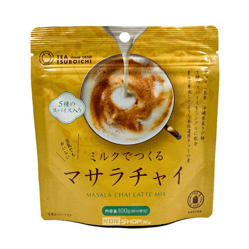 Напиток растворимый для приготовления масала-латте Masala Tea Latte Mix Tsuboichi, Япония, 100 г Акция