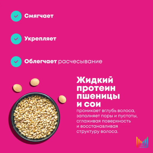 Шампунь Instacure для восстановления волос с жидким протеином, 1000 мл