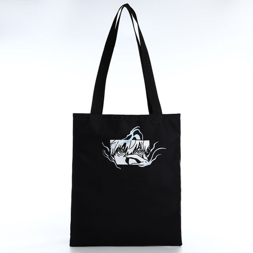Сумка шопер Аниме 35х0.5х40 см, отд без молнии, без подклада, чёрная - Nazamok фото 3